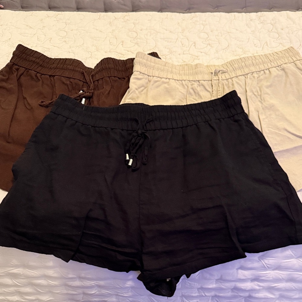 Lot of 3 Zara Linen Shorts